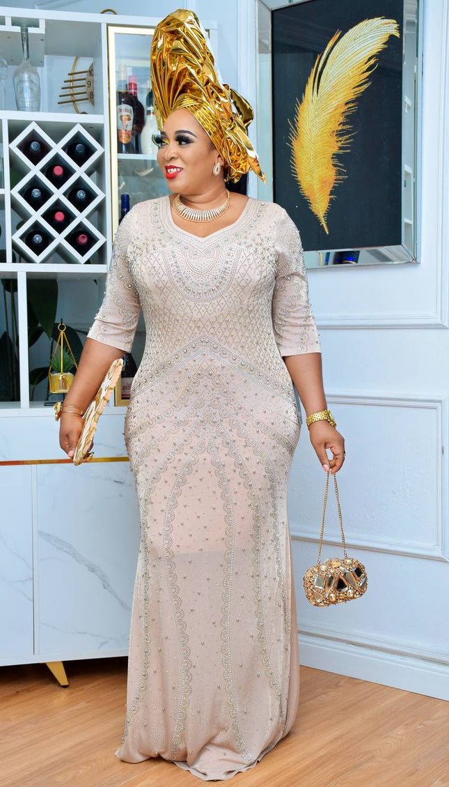Pink Embellished Wedding Guest Dress Formal Evening Gown for Mother of The Groom Cocktail Party Anniversary Birthday Photoshoot Celebrant Worthy Plus Size