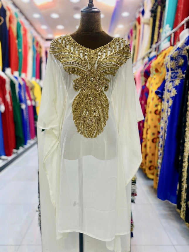 Embellished Kaftan Summer Wedding Guest Dress Cocktail Anniversary Bridal Photoshoot Birthday Party