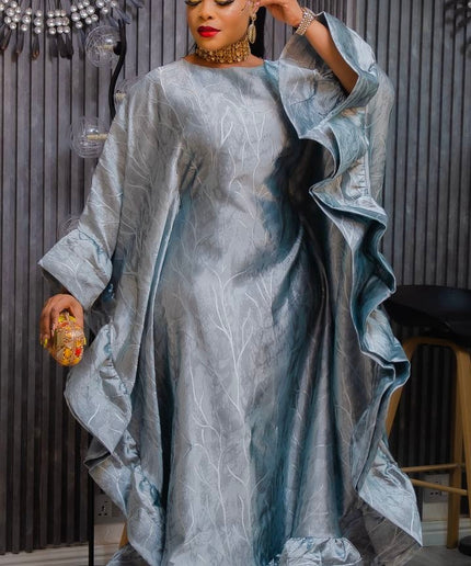 Luxury African Bubu with Ruffles - Wedding Guest Dress Mother of The Bride Rich Aunty Fashion Photoshoot Birthday Party Dinner