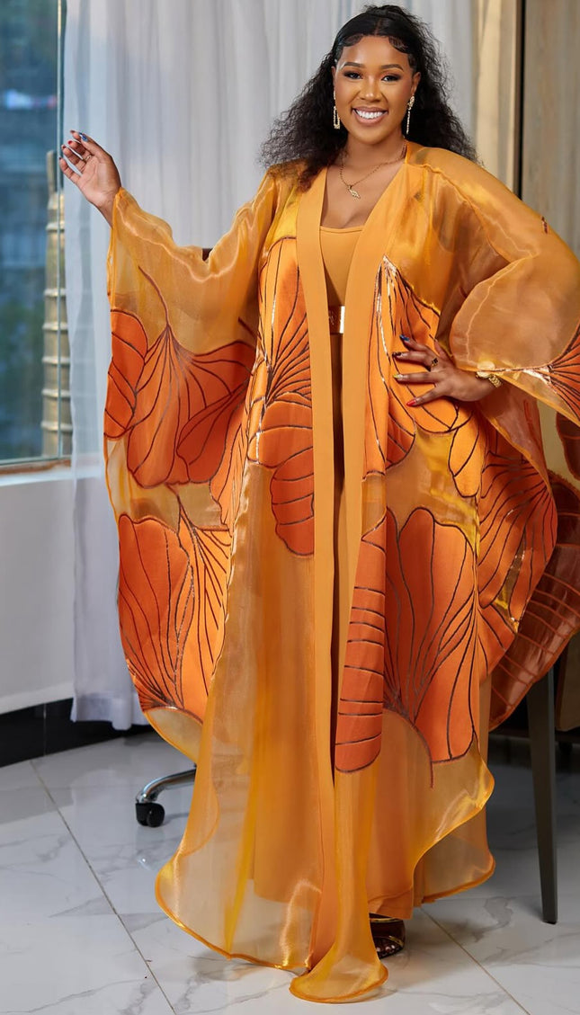 African Kaftan 2-Piece Brocade Bubu Dress Set - Wedding Guest Dress Mother of The Bride Evening Party Wear