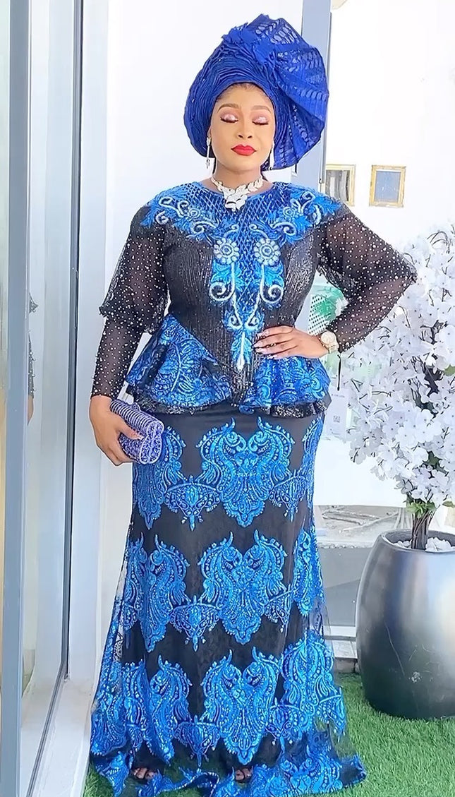 Embellished Peplum Maxi Evening Gown | Wedding Guest Mother of The Bride Birthday Party
