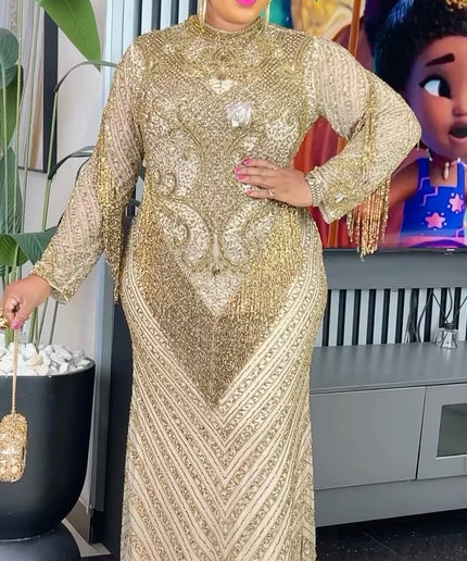 Crystal Embellished Evening Gown | Wedding Birthday Prom Graduation