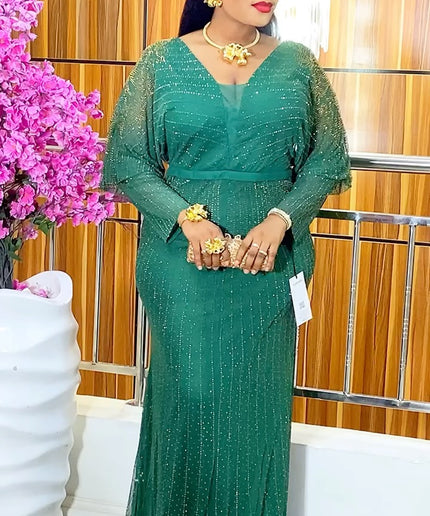 Embellished Floor Length Evening Gown | Celebrant Photoshoot Birthday Party Mother of The Bride
