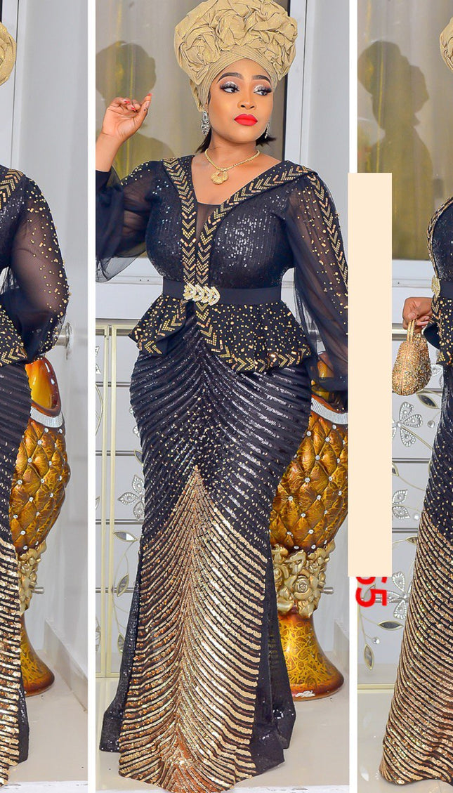 Sequin Embellished Maxi Dress