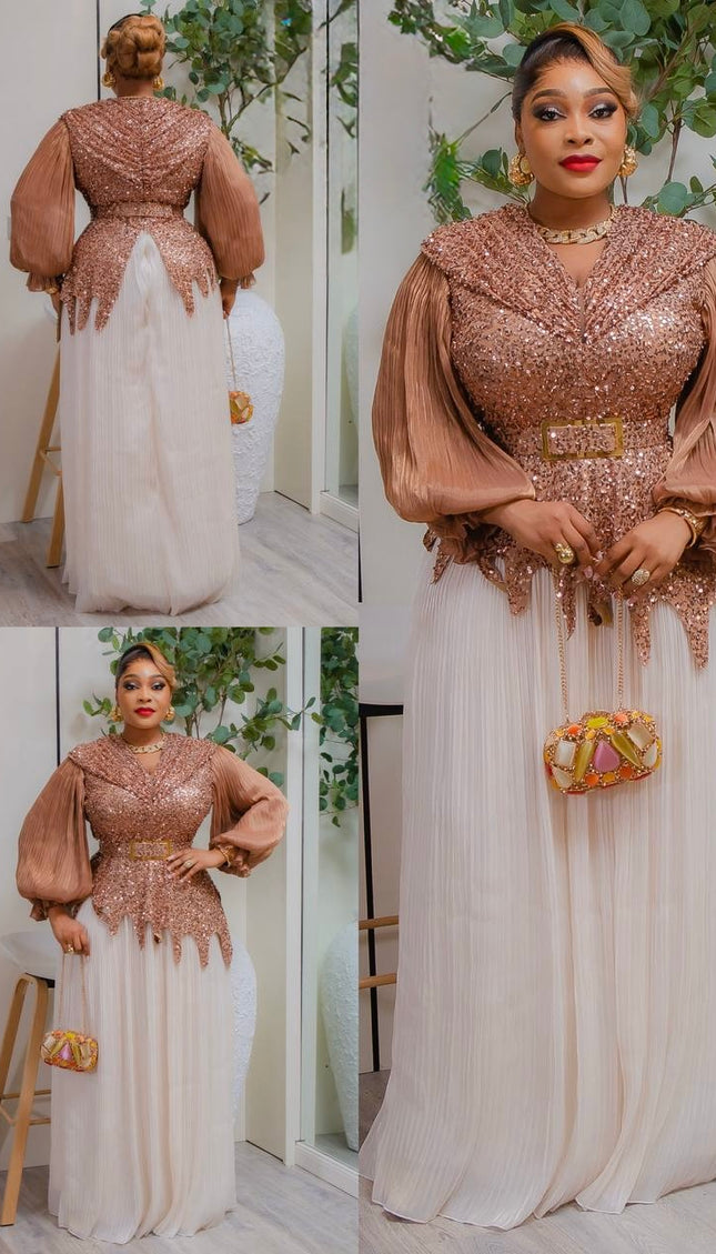 Asymmetrical Sequin Pleated Maxi Dress - Cocktail Dinner Party Birthday Wedding Guest Mother of The Bride