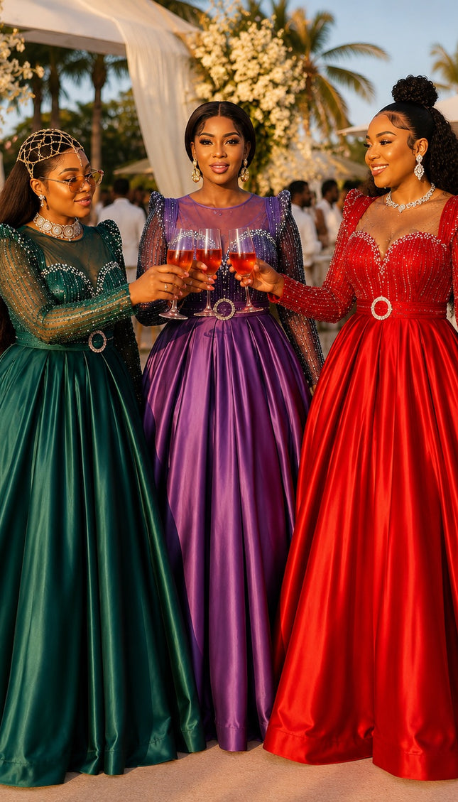 Elegant Red Sequin Embellished Formal Evening Gown for Mother of The Groom Bride Photoshoot Birthday Engagement Wedding Guest Anniversary Party Dress