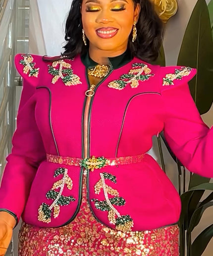 White Embellished Sequin Peplum Maxi Dress - Wedding Guest Mother of The Bride