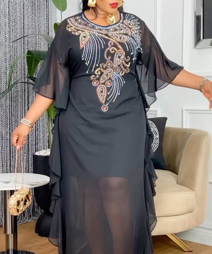 Embellished Maxi Kaftan Dress | Wedding Guest Party Birthday Mother of The Bride Graduation Photoshoot
