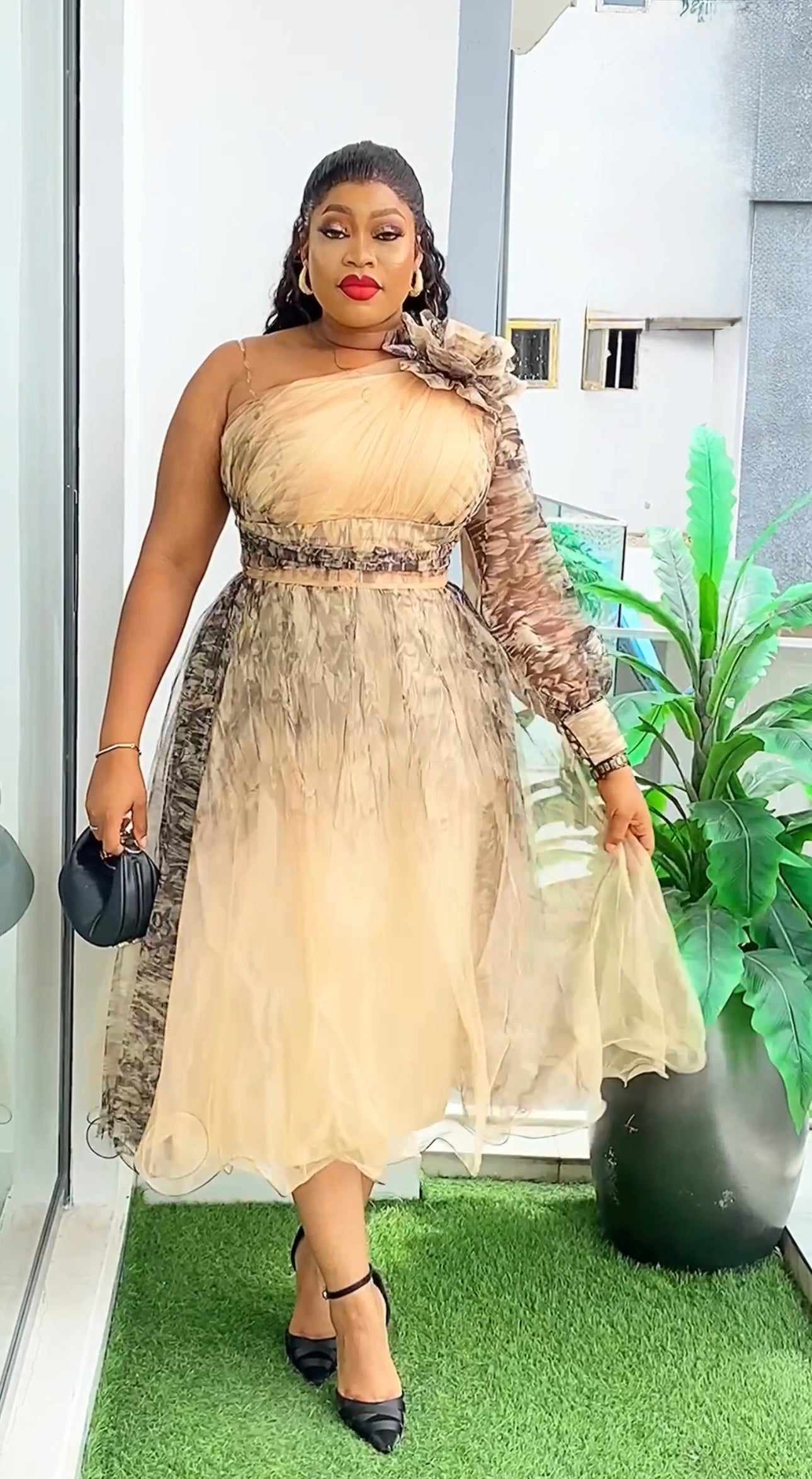 One Shoulder Wedding Guest Dress, Mother of The Bride A Line Gown Plus FASHIONISKO One Shoulder Wedding Guest Dress, Mother of The Bride A Line Gown Plus FASHIONISKO