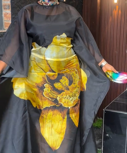 Green Floral Organza Bubu - African Wedding Guest Dress Nigerian Party Attire Engagement Photoshoot