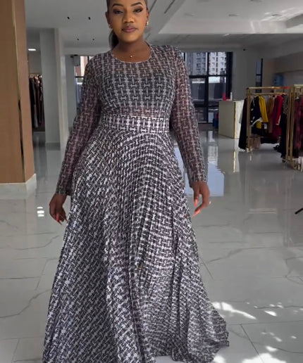 Classy Top & Pleated A-Line Skirt, Matching 2-Piece Set for Wedding Guest Outfit Birthday Party Dinner Ladies Night Concert - Plus Size Fashion