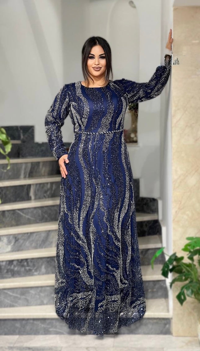 Plus Size Beaded Wedding Guest Dress, Mother of The Bride Maxi Gown, Party Evening Wear Fashion Anniversary Birthday Gala Dinner Cocktail