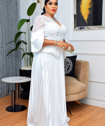 Statement Sleeve Sequin Peplum Top and Skirt | Mother of The Bride Birthday Party Wedding Guest