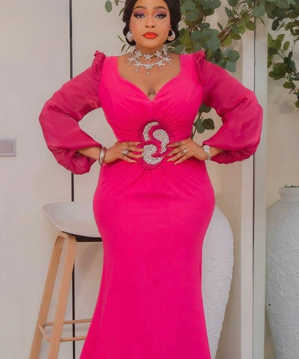 Black Embellished Ruched Mermaid Dress: Mother of The Groom Wedding Guest Attire Formal Evening Gown
