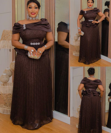 White Off-Shoulder Peplum Pleated Maxi Dress Summer Wedding Guest Cocktail Party Birthday Dinner Church Mother of The Bride Outfit