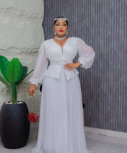 Sparkly Sequin Embellished Slit Sleeve Maxi Dress | Wedding Guest Party Birthday Mother of The Bride