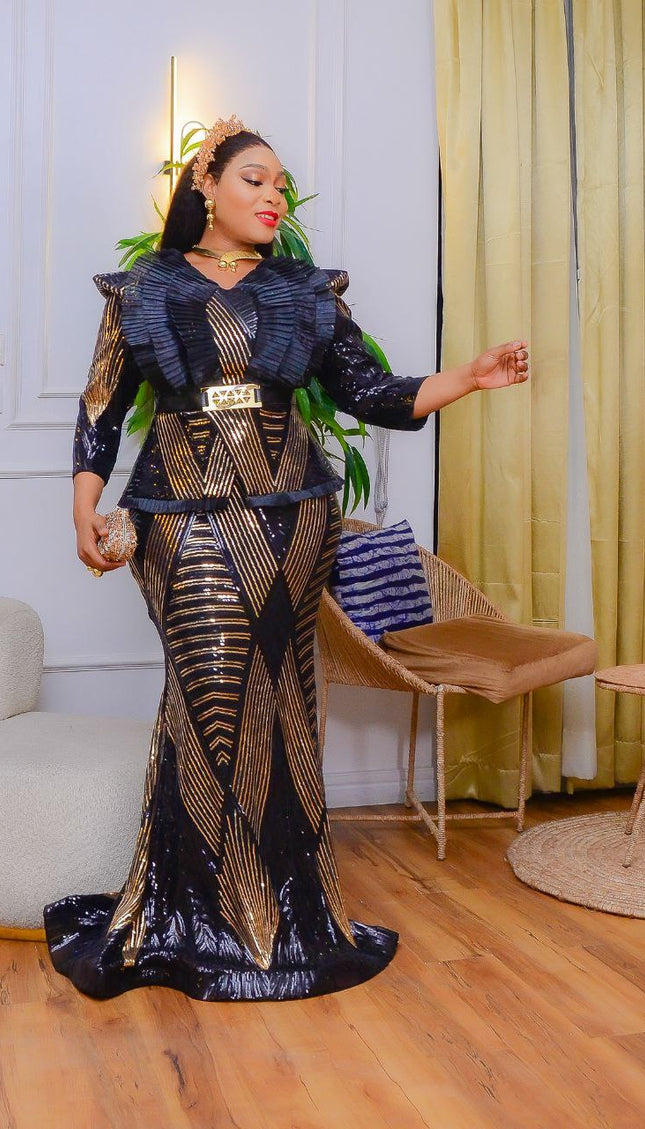 Pleated Sequin Party Dress | Wedding Guest Mother of The Bride Birthday Gala Pageant