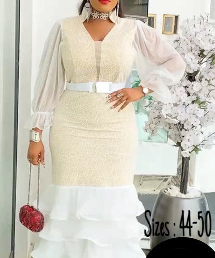 Ruffle Embroidered Maxi Dress | Anniversary Celebration Birthday Party Wedding Guest Mother of The Bride