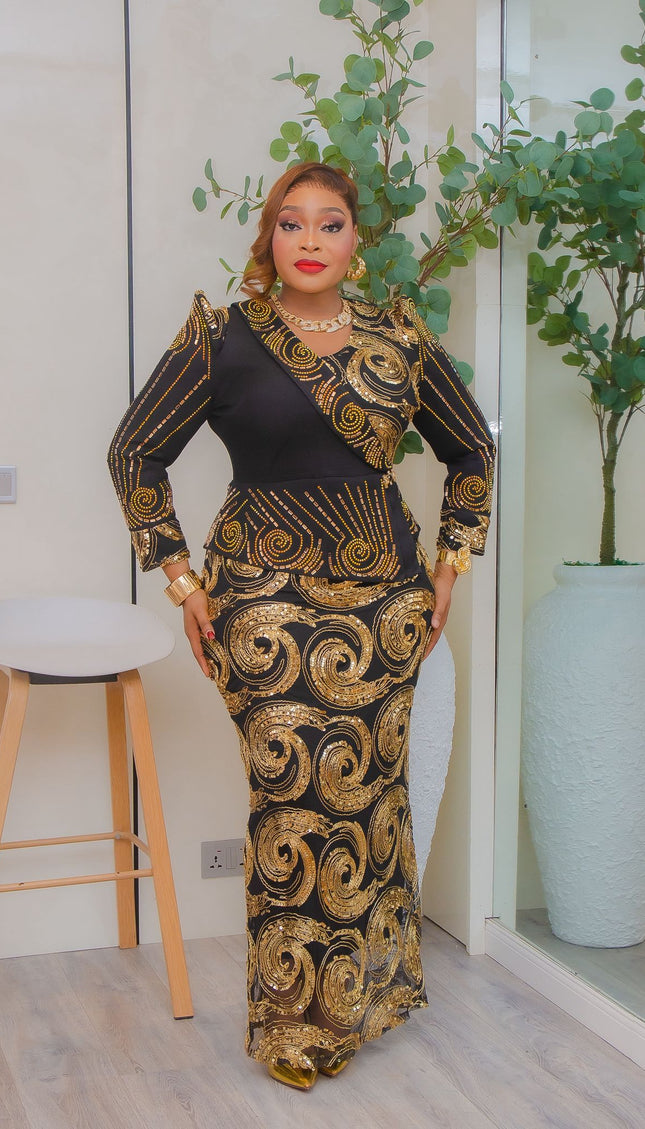 White Sequin Embellished Peplum Maxi Dress: Wedding Guest Birthday Party Mother of The Bride