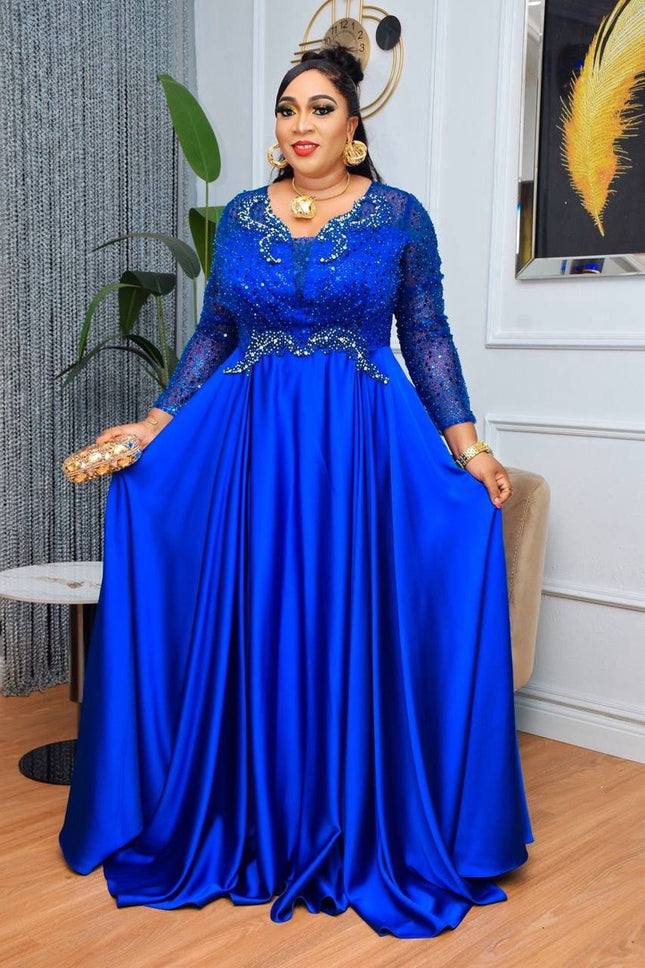 Sequin Applique Maxi Gown