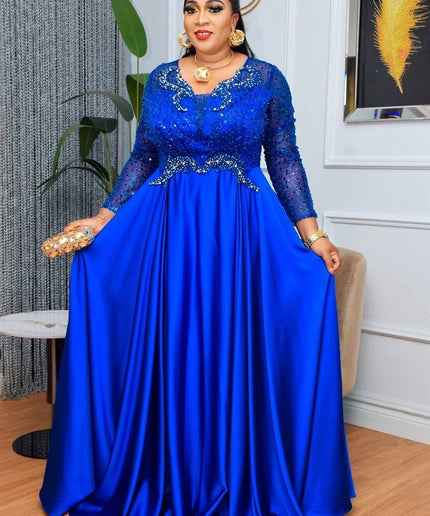 Sequin Applique Maxi Gown
