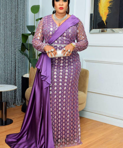 Plus Size Fuchsia Embellished Mother of The Bride Gown Side Slit Drape Wedding Guest Dress Birthday Cocktail Bridal Dinner Photoshoot