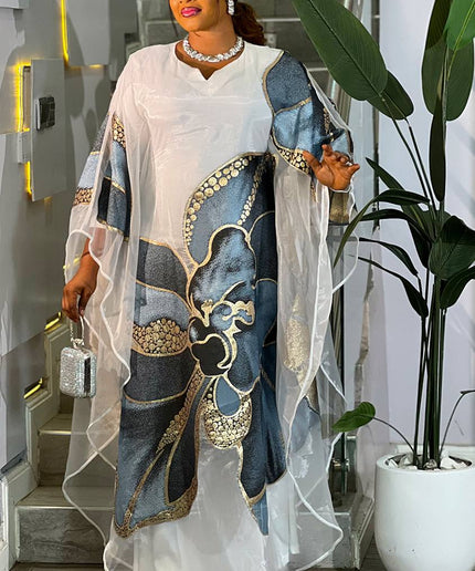 Classy Pink Floral Brocade African Bubu Wedding Attire Formal Evening Kaftan Dress for Mother of The Bride Birthday Cocktail Party