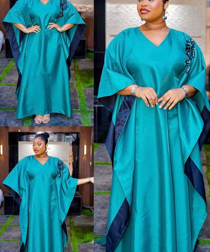 Orange Embellished Kaftan Maxi Dress: Formal Wedding Guest Bubu Gown Birthday Party Cocktail Gala Church Anniversary