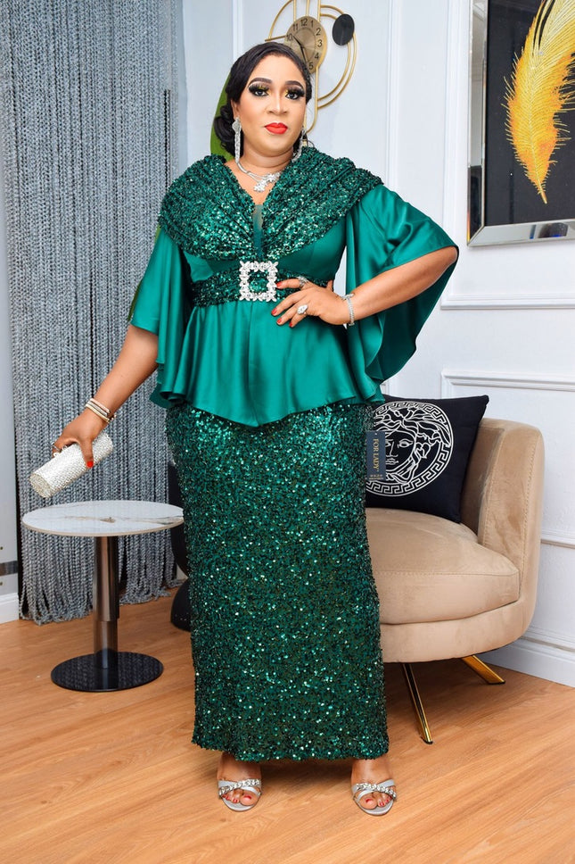 Sequin Embellished Maxi Dress | Wedding Guest Engagement Anniversary Mother of The Bride