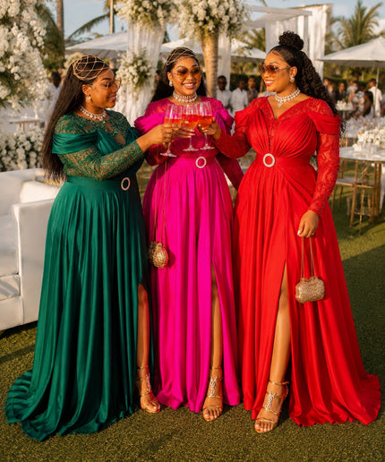 Glamorous Red Sequin Off-The-Shoulder Twirl A-Line Dress for Party Birthday Cocktail Dinner Mother of The Bride Photoshoot Wedding Guest Outfit