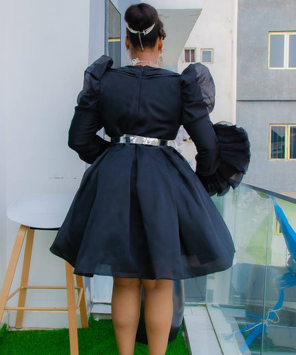Ruffle Sleeve Wedding Guest Dress Skater Circle | Birthday Party Bridal Photoshoot Graduation Wedding Guest Ceremony