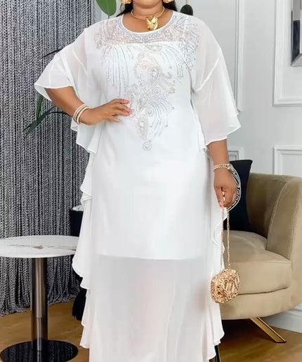 Embellished Maxi Kaftan Dress | Wedding Guest Party Birthday Mother of The Bride Graduation Photoshoot