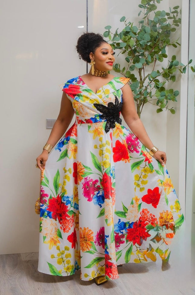 Black Sleeveless Embellished Fit & Flare Maxi Dress for Wedding Guest Cocktail Party Birthday Dinner