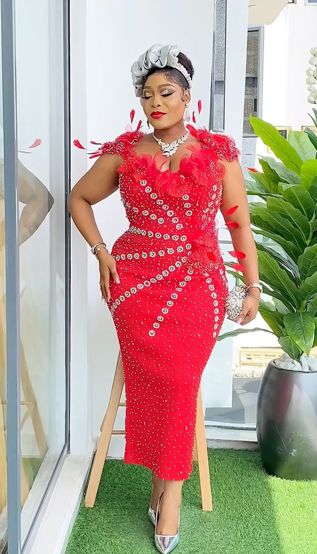 Ruffle Embellished Maxi Dress | Wedding Guest Party Graduation Reception