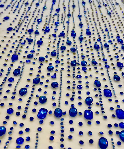 Swarovski Crystal Hand-Beaded Fabric Dressmaking | Wedding Evening Gown Birthday Pageant Prom Dress