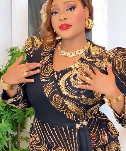 Green Sequin Embellished Peplum Maxi Dress: Wedding Guest Outfit Mother of The Bride Attire Birthday Party Cocktail Anniversary