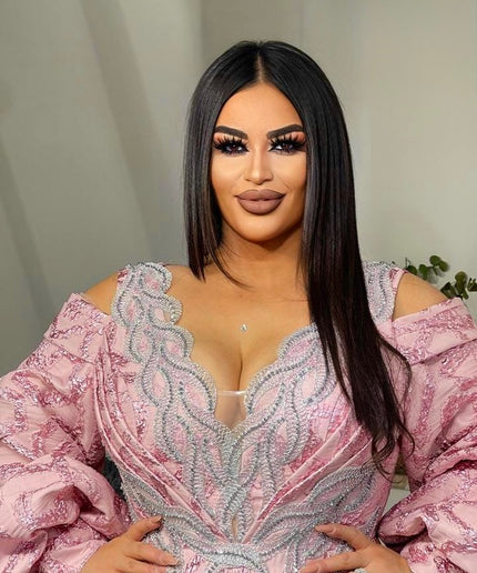 White Metallic Brocade Cold Shoulder Embellished A-Line Gown - Bridal Photoshoot Mother of The Groom or Bride Anniversary Engagement