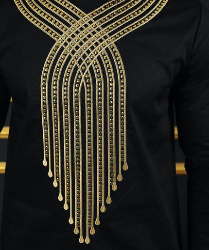 African Men's Clothing Embroidered Shirt & Pants | Wedding Groom, Groomsmen, Guest Birthday Party