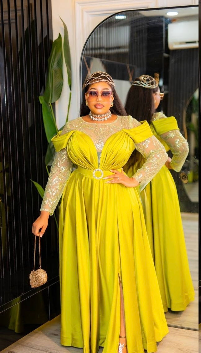 Off The Shoulder Sequin Wedding Guest Dress, Plus Size Mother of The Bride A-Line Gown, Curvy Dresses for Birthday Gala Party Anniversary Graduation