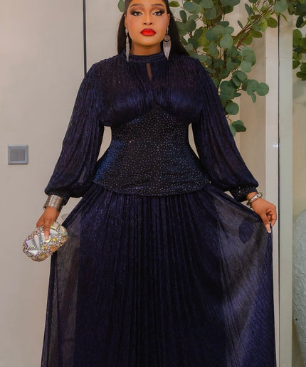 Gold Embellished Corset Pleated Maxi Dress: Mother of The Bride Birthday Party Cocktail Gala Formal Evening Gown Floor Length