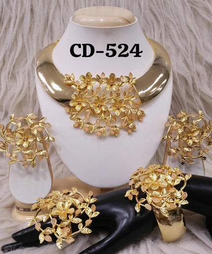Dubai Gold Plated Jewelry Set | Bridal Jewelry, Wedding Guest, Mother of The Bride Jewelry, Birthday Party Celebrant