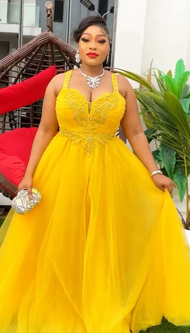 Sleeveless Wedding Guest Dress, Plus Size Mother of The Bride A-Line Gown, Applique Embellished Sweetheart Neckline Bridal Gown, Birthday Party Cocktail Anniversary Graduation Gala Dinner