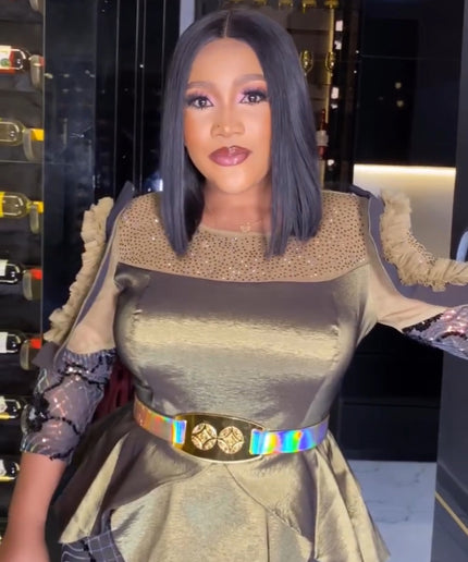 Olive Green Sequin Peplum Mermaid Dress - Mother of The Bride Wedding Guest Birthday Dinner